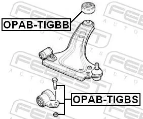 FEBEST Mounting, control/trailing arm (OPAB-TIGBB)