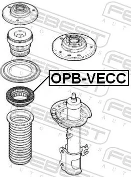 FEBEST Rolling Bearing, suspension strut support mount (OPB-VECC)