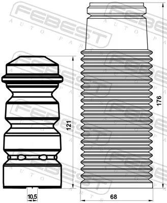 FEBEST Dust Cover Kit, shock absorber (OPSHB-CORDR-KIT)