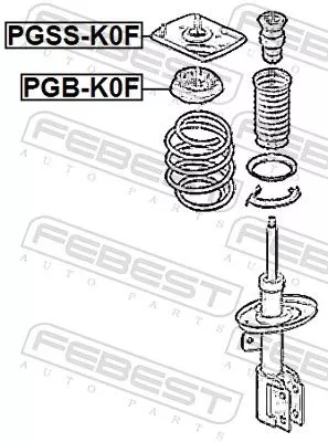 FEBEST Rolling Bearing, suspension strut support mount (PGB-K0F)