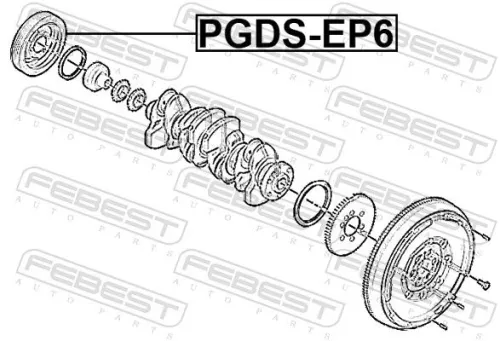 FEBEST Belt Pulley, crankshaft (PGDS-EP6)
