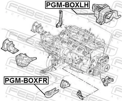 FEBEST Mounting, engine (PGM-BOXFR)
