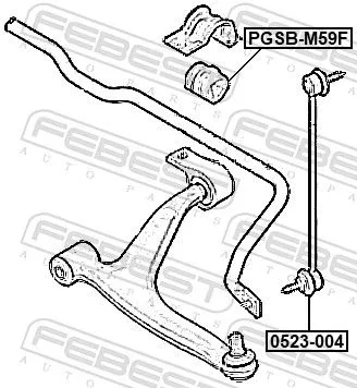 FEBEST Mounting, stabiliser bar (PGSB-M59F)