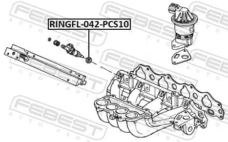 FEBEST Seal Ring, injector (RINGFL-042-PCS10)