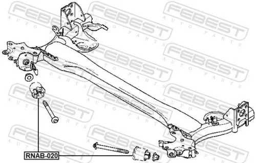 FEBEST Bushing, axle beam (RNAB-020)