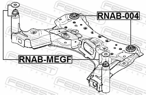 FEBEST Bushing, axle beam (RNAB-MEGF)