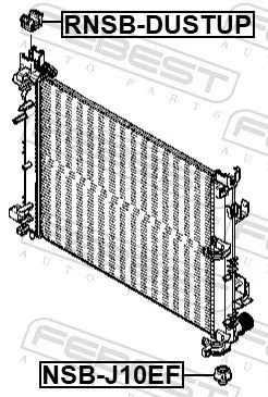 FEBEST Mounting, radiator (RNSB-DUSTUP)