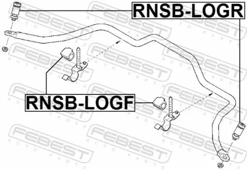FEBEST Link/Coupling Rod, stabiliser bar (RNSB-LOGR)