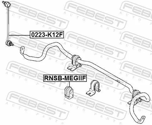 FEBEST Mounting, stabiliser bar (RNSB-MEGIIF)