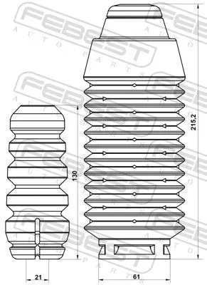 FEBEST Dust Cover Kit, shock absorber (RNSHB-KANGIIF-KIT)