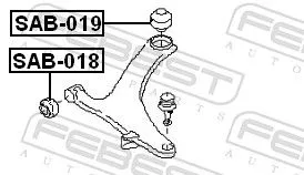 FEBEST Mounting, control/trailing arm (SAB-019)