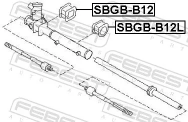 FEBEST Mounting, steering gear (SBGB-B12L)