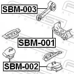 FEBEST Mounting, engine (SBM-002)