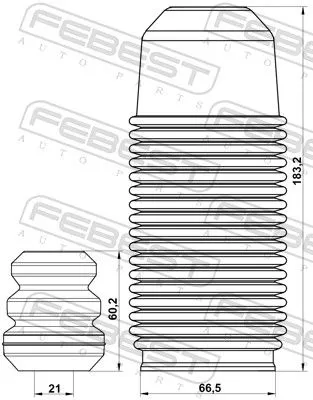 FEBEST Dust Cover Kit, shock absorber (SBSHB-B14F-KIT)