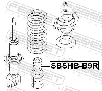 FEBEST Protective Cap/Bellow, shock absorber (SBSHB-B9R)