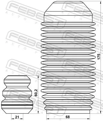 FEBEST Dust Cover Kit, shock absorber (SBSHB-G11F-KIT)