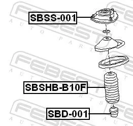 FEBEST Suspension Strut Support Mount (SBSS-001)