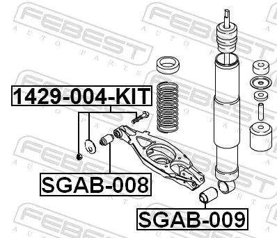 FEBEST Bush, shock absorber (SGAB-009)
