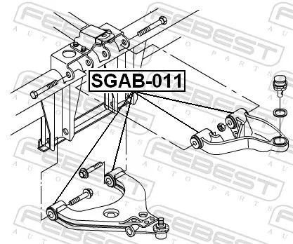 FEBEST Mounting, control/trailing arm (SGAB-011)