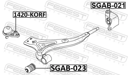 FEBEST Mounting, control/trailing arm (SGAB-021)