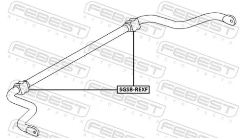 FEBEST Mounting, stabiliser bar (SGSB-REXF)