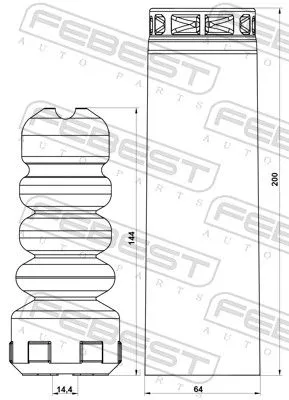 FEBEST Dust Cover Kit, shock absorber (SKSHB-A7R-KIT)
