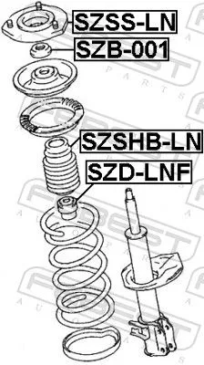FEBEST Rolling Bearing, suspension strut support mount (SZB-001)