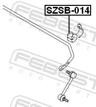 FEBEST Mounting, stabiliser bar (SZSB-014)