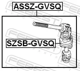 FEBEST Bush, steering shaft (SZSB-GVSQ)