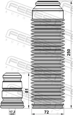 FEBEST Dust Cover Kit, shock absorber (SZSHB-RW415F-KIT)