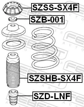 FEBEST Protective Cap/Bellow, shock absorber (SZSHB-SX4F)