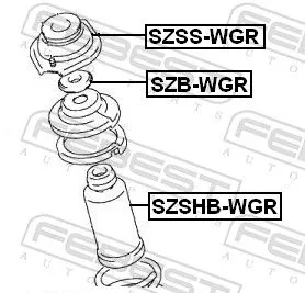 FEBEST Suspension Strut Support Mount (SZSS-WGR)