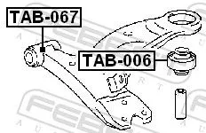 FEBEST Mounting, control/trailing arm (TAB-006)