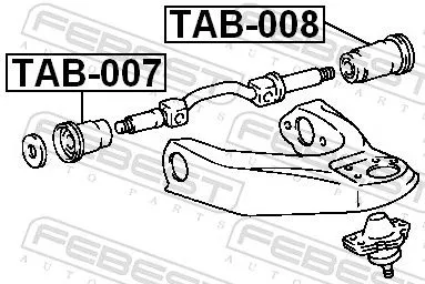 FEBEST Mounting, control/trailing arm (TAB-008)