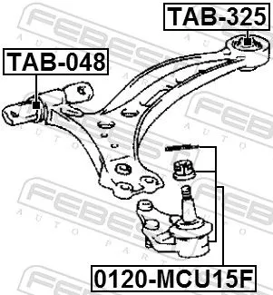 FEBEST Mounting, control/trailing arm (TAB-048)