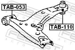 FEBEST Mounting, control/trailing arm (TAB-053)