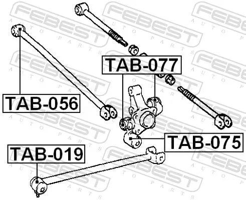 FEBEST Mounting, control/trailing arm (TAB-056)