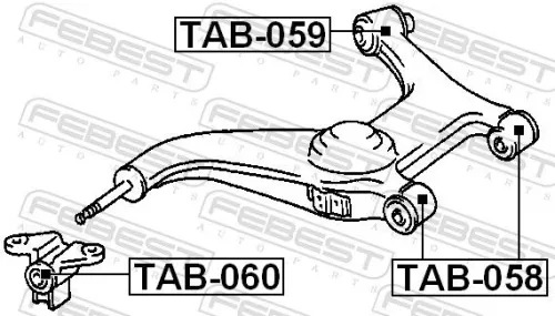 FEBEST Mounting, control/trailing arm (TAB-058)