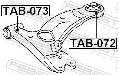 FEBEST Mounting, control/trailing arm (TAB-073)