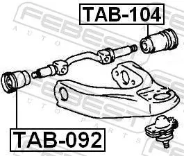 FEBEST Mounting, control/trailing arm (TAB-092)