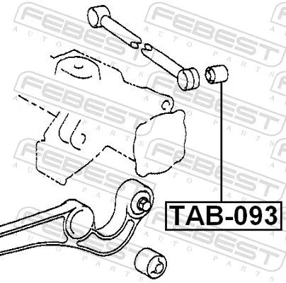 FEBEST Mounting, control/trailing arm (TAB-093)