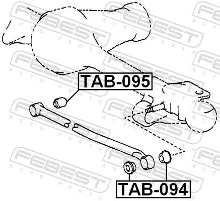 FEBEST Mounting, control/trailing arm (TAB-094)