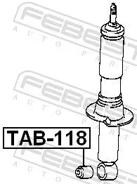 FEBEST Spacer Bush, shock absorber (TAB-118)
