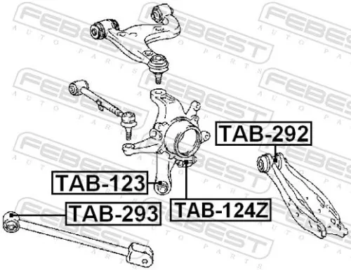FEBEST Mounting, control/trailing arm (TAB-123)