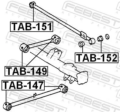 FEBEST Mounting, control/trailing arm (TAB-149)