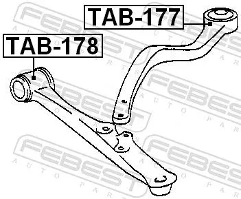 FEBEST Mounting, control/trailing arm (TAB-177)