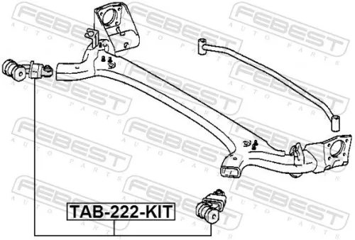 FEBEST Repair Kit, axle beam (TAB-222-KIT)