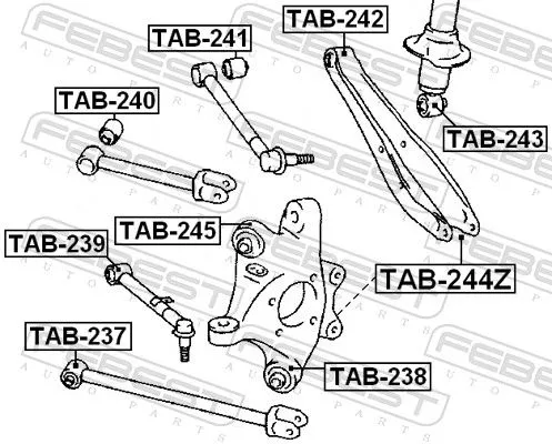 FEBEST Mounting, control/trailing arm (TAB-245)