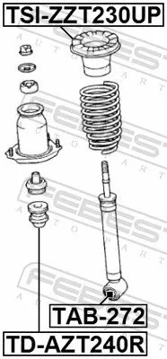 FEBEST Bush, shock absorber (TAB-272)