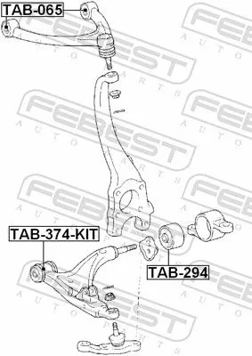 FEBEST Mounting, control/trailing arm (TAB-294)